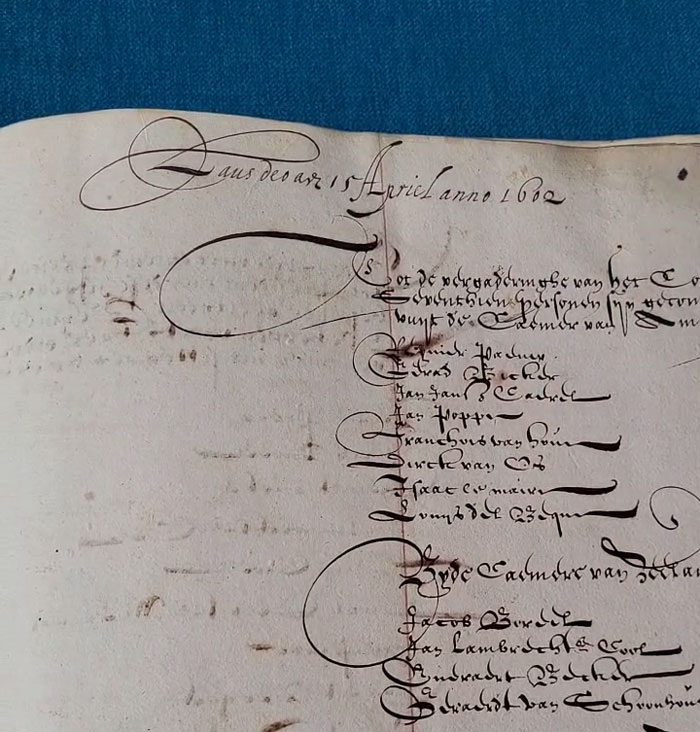 Historic handwritten documents from 1682, related to stolen historic documents resurfacing after being used as collateral. Historic handwritten documents from 1682, related to stolen historic documents resurfacing after being used as collateral.