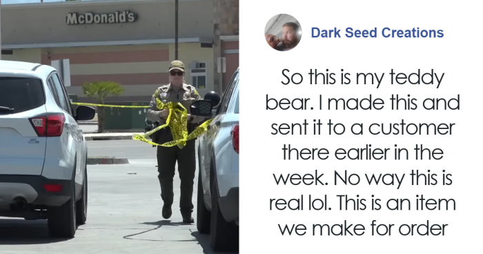 Teddy Bear Left At Gas Station On Bear Valley Road In CA Appears To Be Fabricated From Human Skin