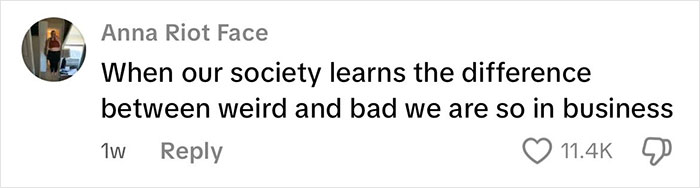 Comment by user Anna Riot Face discussing society's perception, with 11.4K likes, related to intersex woman with XY chromosome. Comment by user Anna Riot Face discussing society's perception, with 11.4K likes, related to intersex woman with XY chromosome.
