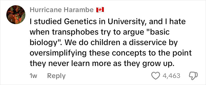 Comment on genetics discussing intersex woman with XY chromosome explaining how her body differs from others. Comment on genetics discussing intersex woman with XY chromosome explaining how her body differs from others.