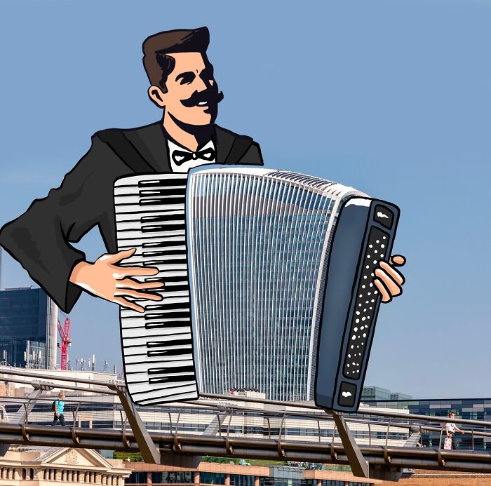 Red double-decker bus creatively reimagined with famous Pac-Man characters and iconic pixelated game elements.