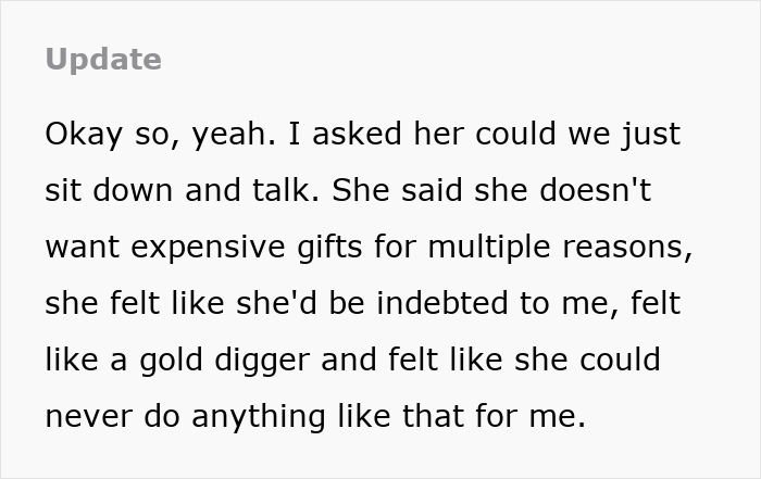 Rich Guy Buys GF A Bunch Of Expensive Stuff, Confused When She Gives Him A Reality Check Rich Guy Buys GF A Bunch Of Expensive Stuff, Confused When She Gives Him A Reality Check