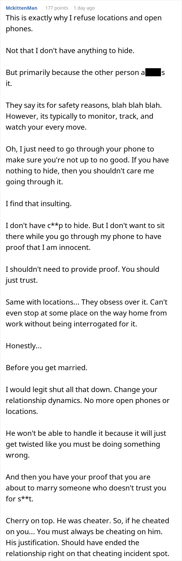 Text-based social media post discussing trust issues when a woman goes shopping and misses calls from fiancé. Text-based social media post discussing trust issues when a woman goes shopping and misses calls from fiancé.