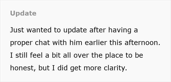 Text update about gaining clarity after a difficult conversation with fiancé regarding non-biological child and wedding plans. Text update about gaining clarity after a difficult conversation with fiancé regarding non-biological child and wedding plans.
