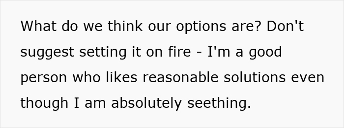 Woman frustrated about neighbor's large playhouse overshadowing her home and reducing privacy in the yard. Woman frustrated about neighbor's large playhouse overshadowing her home and reducing privacy in the yard.