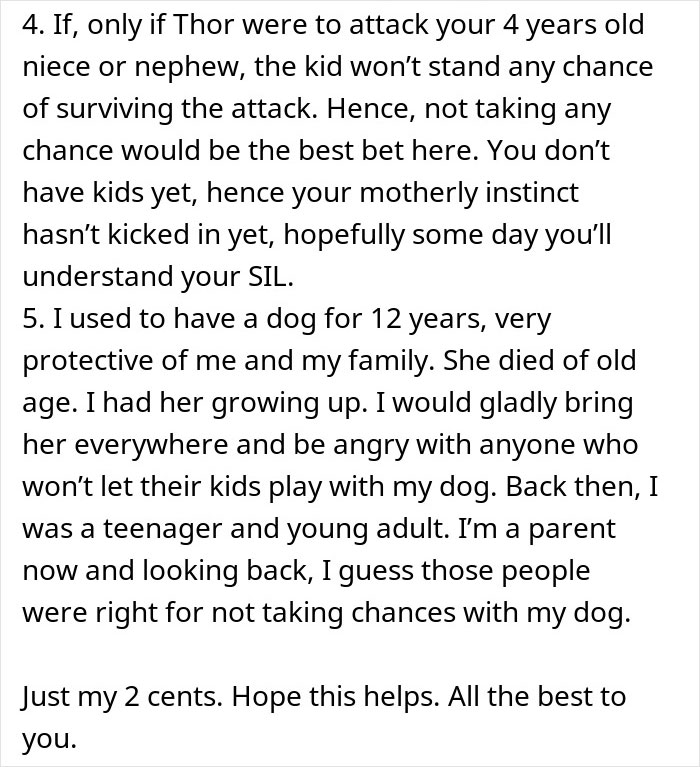 Text excerpt discussing concerns about dog attacks on children and protective behavior of a family dog labeled too dangerous around kids. Text excerpt discussing concerns about dog attacks on children and protective behavior of a family dog labeled too dangerous around kids.