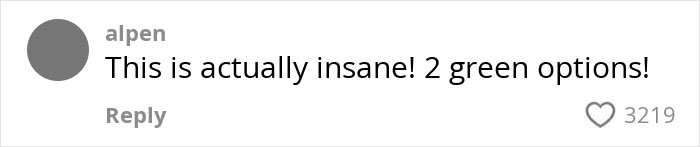 Comment on social media post with 2 green option choices, expressing excitement about American family grocery haul. Comment on social media post with 2 green option choices, expressing excitement about American family grocery haul.