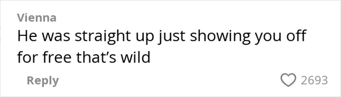 Comment on TikTok discussing a woman's horror date with a 43-year-old and highlighting red flags in dating conversations. Comment on TikTok discussing a woman's horror date with a 43-year-old and highlighting red flags in dating conversations.