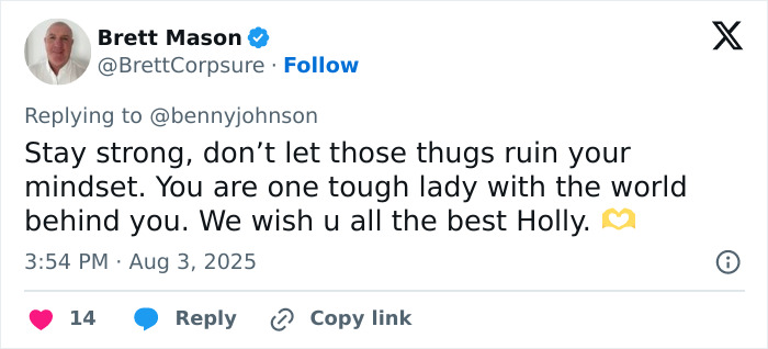 Tweet from Brett Mason offering support to a mom punched and knocked out during a violent Cincinnati brawl. Tweet from Brett Mason offering support to a mom punched and knocked out during a violent Cincinnati brawl.