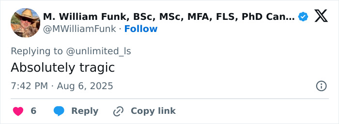 Twitter post by M. William Funk expressing grief about the heartbreaking final phone call man made to wife before explosion. Twitter post by M. William Funk expressing grief about the heartbreaking final phone call man made to wife before explosion.