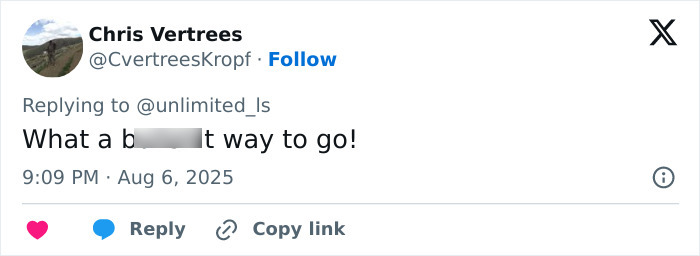 Screenshot of a social media reply expressing shock in response to the heartbreaking final phone call before a horrific explosion. Screenshot of a social media reply expressing shock in response to the heartbreaking final phone call before a horrific explosion.