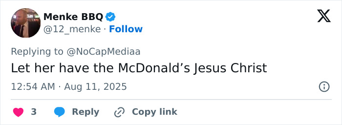Screenshot of a tweet commenting on the two tier policy debate after a 13-year-old girl was arrested at McDonald's. Screenshot of a tweet commenting on the two tier policy debate after a 13-year-old girl was arrested at McDonald's.
