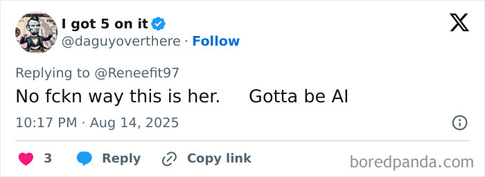 Social media user reacting to viral Miley Cyrus Gucci picture questioning trend of not having eyebrows. Social media user reacting to viral Miley Cyrus Gucci picture questioning trend of not having eyebrows.