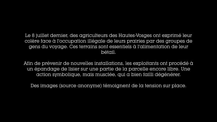 Farmer sprays manure to prevent squatters, highlighting tensions and efforts to protect essential grazing land. Farmer sprays manure to prevent squatters, highlighting tensions and efforts to protect essential grazing land.