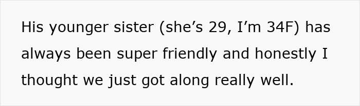Text snippet from a personal story about a girlfriend confused after boyfriend’s sister starts hitting on her causing tension. Text snippet from a personal story about a girlfriend confused after boyfriend’s sister starts hitting on her causing tension.