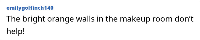 Comment on bright orange walls in a makeup room referencing Love Island Face trend and concerns from plastic surgery experts. Comment on bright orange walls in a makeup room referencing Love Island Face trend and concerns from plastic surgery experts.