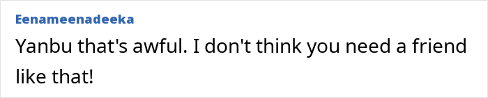 Comment mentioning a woman upset after seeing a good friend who told her to lose weight. Comment mentioning a woman upset after seeing a good friend who told her to lose weight.