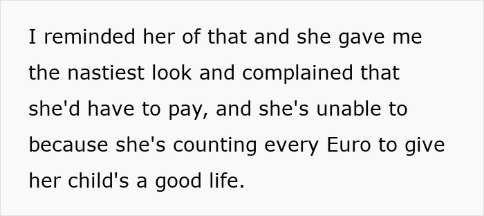 Text excerpt discussing a young woman expressing frustration about finances while caring for her child. Text excerpt discussing a young woman expressing frustration about finances while caring for her child.