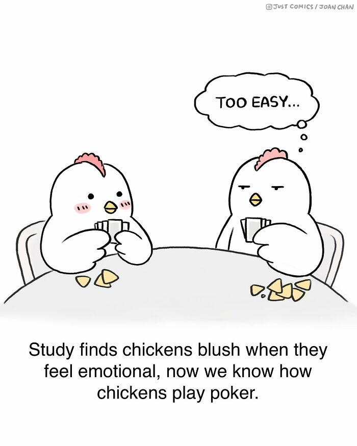 Comic by artist showing a chicken’s expressions to expose the sad reality of many animals on the planet.