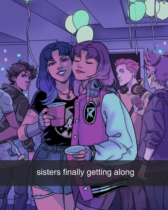 Teen Titans young heroes celebrating with a birthday cake, showcasing Gabriel Picolo’s relatable visual storytelling style.