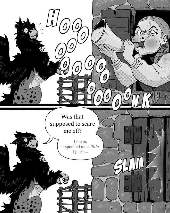 Comic panel featuring animals debating calories with a stressed bird, highlighting pet foolery humor and relatable pet comics.