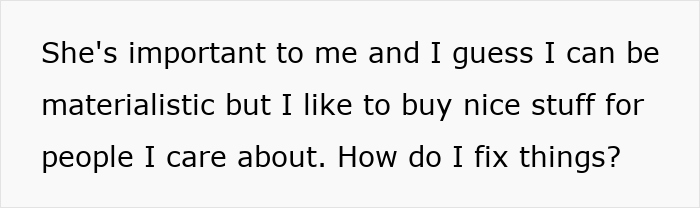 Rich Guy Buys GF A Bunch Of Expensive Stuff, Confused When She Gives Him A Reality Check Rich Guy Buys GF A Bunch Of Expensive Stuff, Confused When She Gives Him A Reality Check