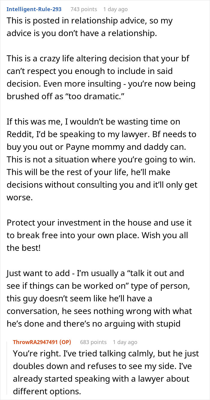 Reddit advice on man secretly inviting his parents to stay, causing conflict with his girlfriend over boundaries and respect. Reddit advice on man secretly inviting his parents to stay, causing conflict with his girlfriend over boundaries and respect.