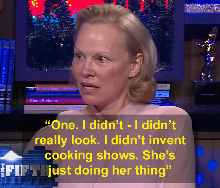 Pamela Anderson speaking about cooking shows and addressing accusations from fans about Meghan Markle’s cooking show. Pamela Anderson speaking about cooking shows and addressing accusations from fans about Meghan Markle’s cooking show.