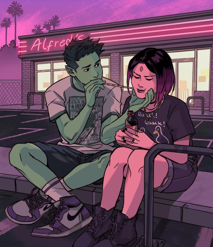 Young woman holding a cat in her room, capturing Gabriel Picolo’s Teen Titans relatable young heroes through visual storytelling.