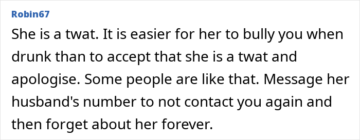 Screenshot of an online comment discussing a woman who suddenly turns flaky and misses her friend's wedding, sending a malicious voicemail. Screenshot of an online comment discussing a woman who suddenly turns flaky and misses her friend's wedding, sending a malicious voicemail.