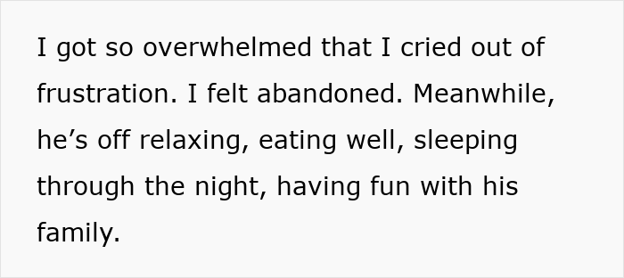 Man Enjoys Family Vacay While Wife, Who Had C-Section, Falls Sick Looking After Their Newborn Solo