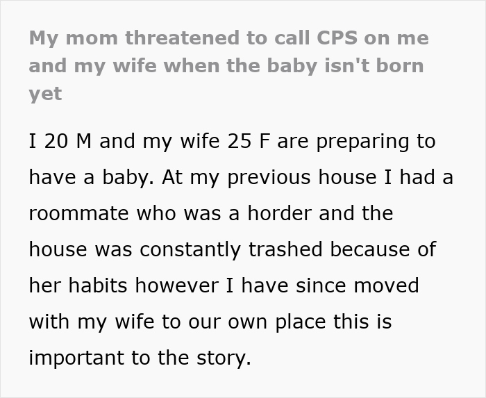 Grandma threatens CPS over unborn baby as young couple prepares home after moving from hoarder-filled house. Grandma threatens CPS over unborn baby as young couple prepares home after moving from hoarder-filled house.