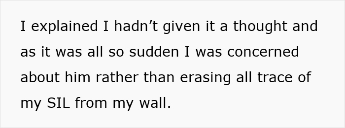 Text excerpt about a brother swapping wife and kids for a new flame, reacting strongly to pictures of his ex at sister’s BBQ. Text excerpt about a brother swapping wife and kids for a new flame, reacting strongly to pictures of his ex at sister’s BBQ.