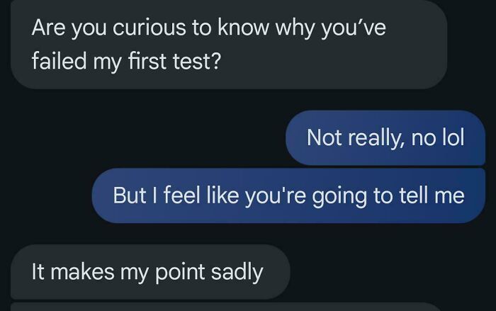 Text conversation showing a woman displaying delusional and crazy behavior in an online argument.