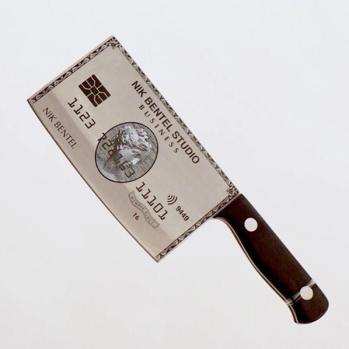 Cleaver featuring an unusual accessory design by Nik Bentel blending everyday objects with fashion elements.