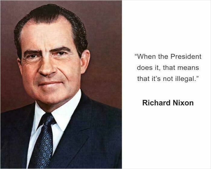 Portrait of Richard Nixon with a quote, highlighting accurate predictions that aged like fine wine.