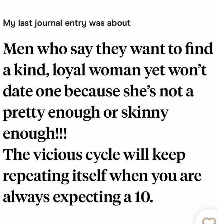 Screenshot of a journal entry discussing toxic behavior in nice girls and nice guys in relationships.