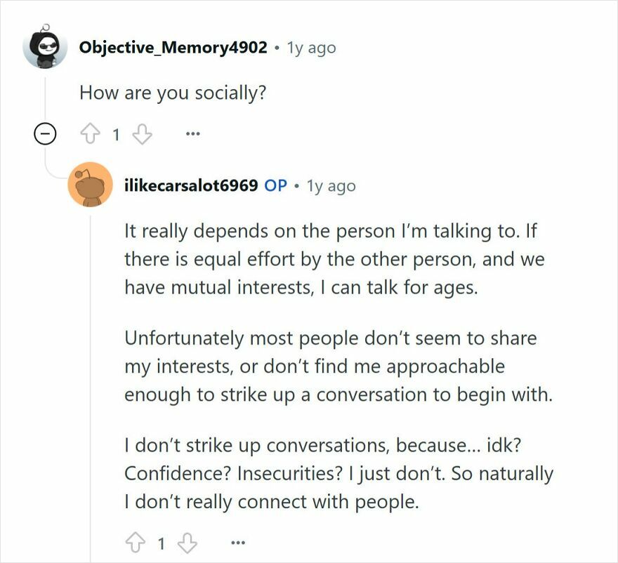 Screenshot of an online Q&A where a young millionaire with no friends explains social struggles and lack of connection.