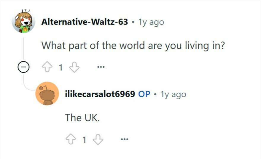 Screenshot of an online Q&A where a young millionaire with no friends reveals they live in the UK.