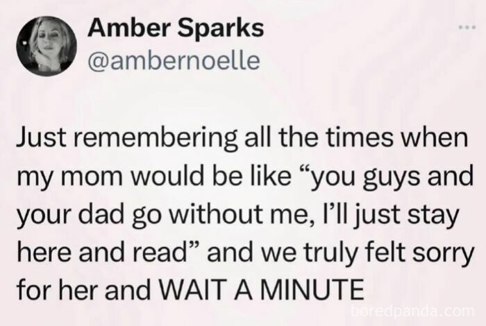 Screenshot of a funny parenting meme reflecting on childhood memories and the realities of parenting humor.