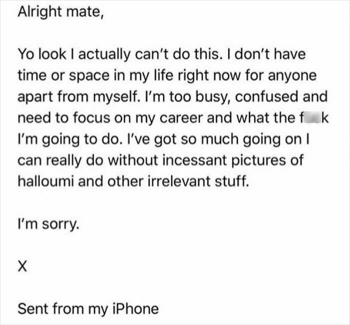 Screenshot of a woman’s blunt reply to cringy men hitting on her, expressing no interest and setting clear boundaries.