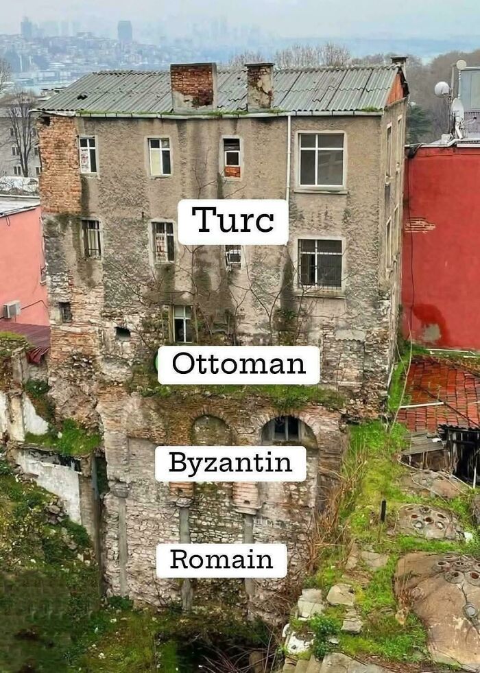 Amazing Photos of a layered city wall showing Roman, Byzantine, Ottoman and Turkish building remains