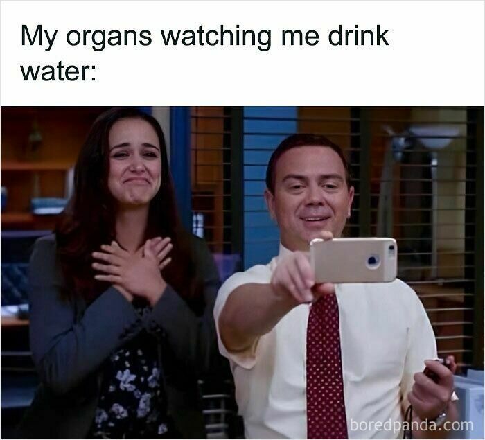 Two people smiling and taking a selfie, representing hilariously relatable memes about feeling very called out.