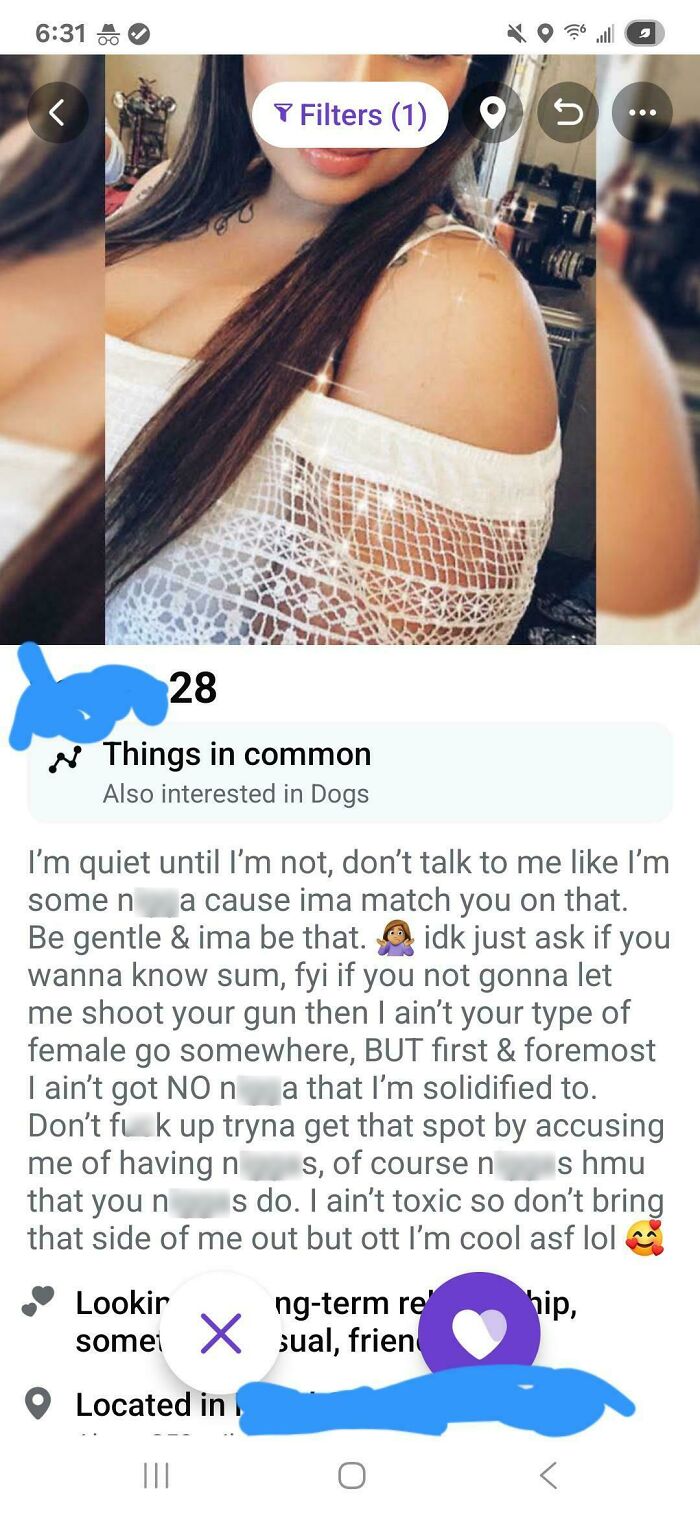 Woman in white lace top with long dark hair, featured in a profile from 80 women called out for delusional behavior