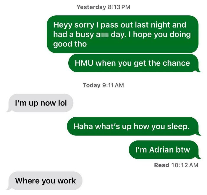 Text message conversation showing a woman’s delusional behavior in communication, illustrating unusual texting patterns.