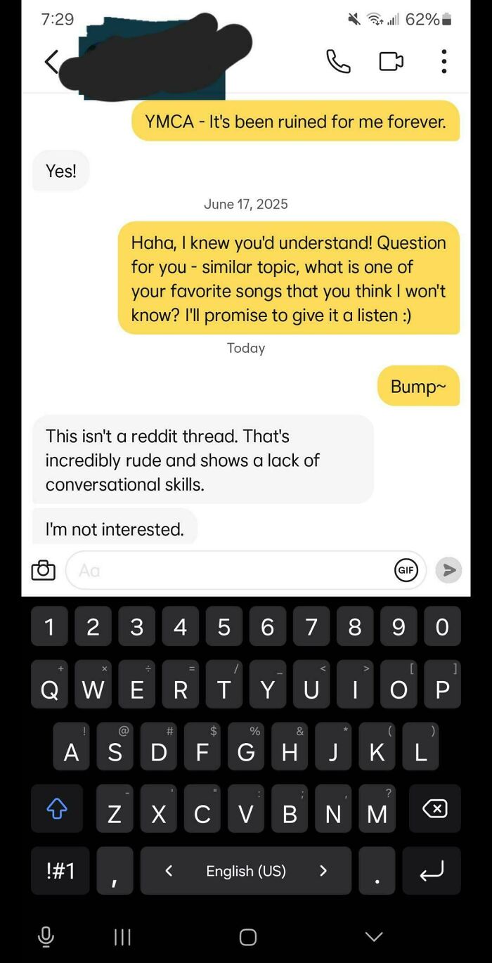 Text message exchange showing a woman called out for delusional behavior with rude and dismissive replies.