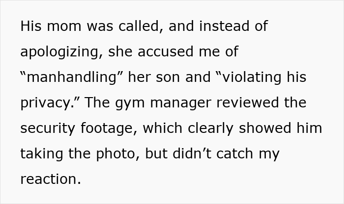 Text describing a conflict where a lady grabs a teen’s phone as he takes a photo, leading to his mom accusing her of manhandling him. Text describing a conflict where a lady grabs a teen’s phone as he takes a photo, leading to his mom accusing her of manhandling him.