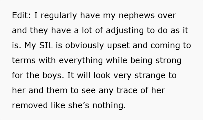 Text about a brother swapping wife and kids for a new flame, focusing on upset sister-in-law and family drama. Text about a brother swapping wife and kids for a new flame, focusing on upset sister-in-law and family drama.