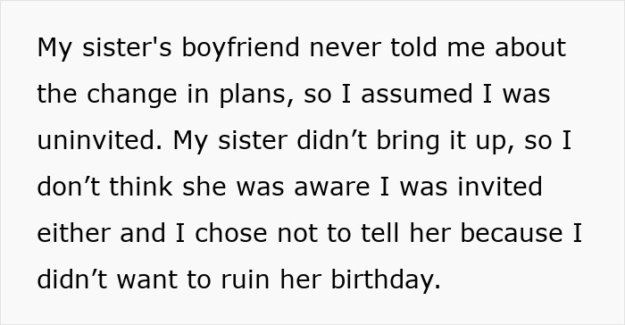 Text about someone doubting their sister's boyfriend is fake and debating whether to expose him. Text about someone doubting their sister's boyfriend is fake and debating whether to expose him.