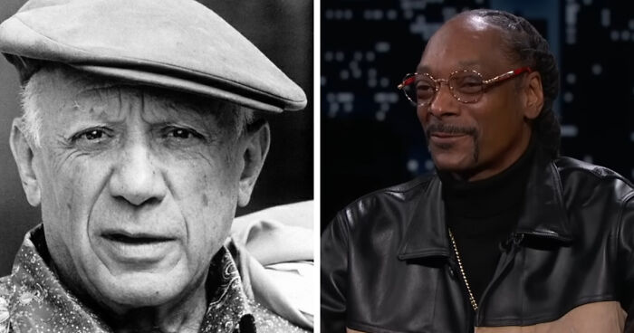 Black and white photo of an older man with a flat cap and a color image of a man in glasses, illustrating concept time facts.